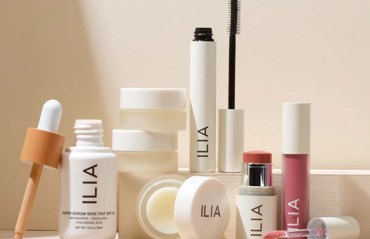 An assortment of Ilia products